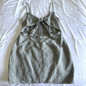Tobi Green Cut Out Mini Dress